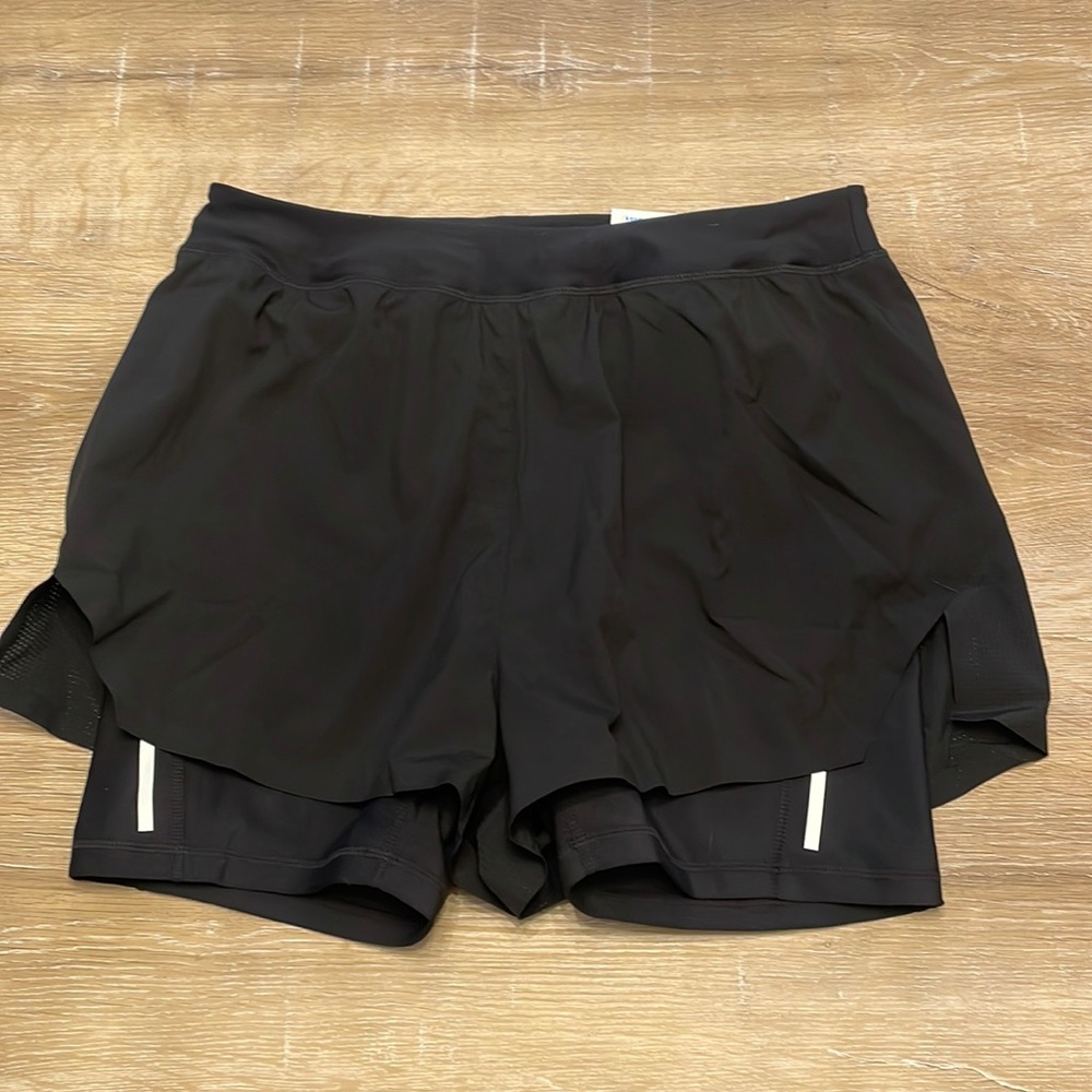 High-Waisted 2-in-1 StretchTech Run Shorts + Biker Shorts